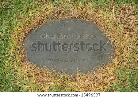 Plaque -The Domain, Auckland, New Zealand