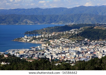stock photo View From Wrights Hill Wellington New Zealand