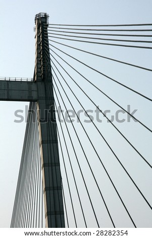 Hooghly Bridge, a famous landmrk in the city of Calcutta / Kolkata, India