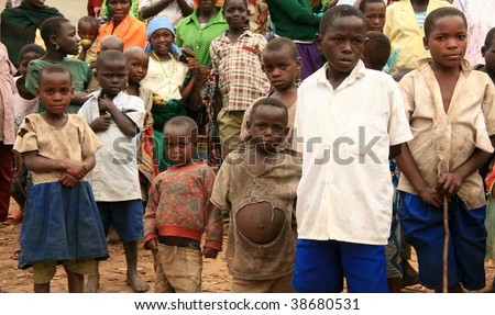 BUSANZA KISORO UGANDA NOV 2 Refugees from Democratic Republic of Congo at the border village of Busanza November 2 2008 in Kisoro Uganda BUSANZA KISORO UGANDA NOV 2 Refugees from Democratic Republic of Congo at the border village of Busanza November 2 2008 in Kisoro Uganda