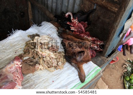 Meat Market in Kabermaido, Eastern Uganda - The Pearl of Africa