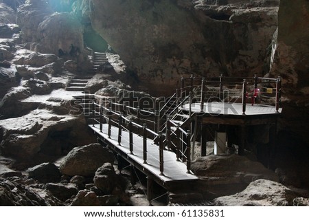 halong bay caves. stock photo : Caves at Halong