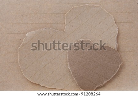 two heart notepad paper