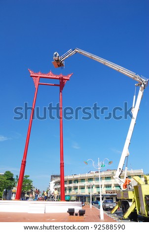 Red Giant Swing, landmark and symbol of Bangkok