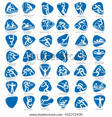 Olympics Rio 2016 Olympic Games Summer Games Sport Icon Pictograms.