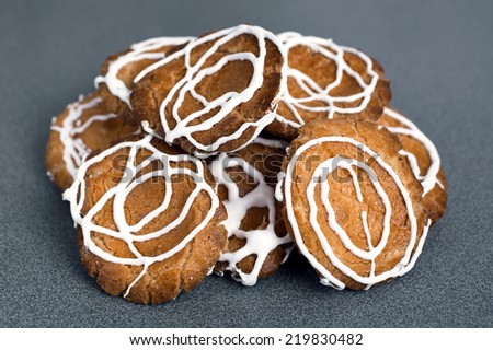 cookies on the kitchen table / Ciegas. Glazed cookies sweet typical of Spain