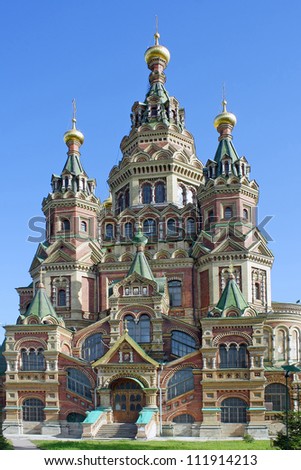 Peterhof, the Orthodox Cathedral of the Holy apostles Peter and Paul