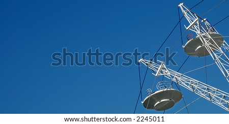 sky-wheel in the deep blue sky