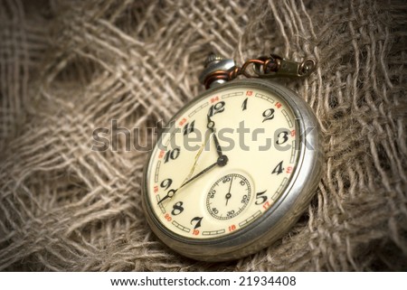 Old broken pocket watch