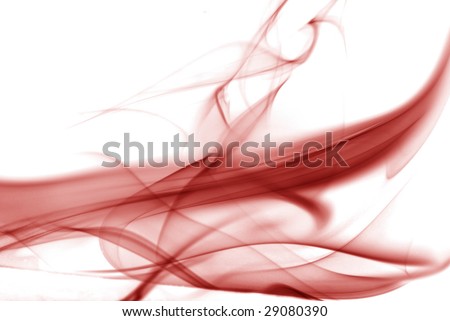 Red abstract smoke wave