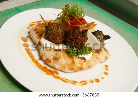 Gourmet falafel - famous middle eastern dish, with a stylish twist
