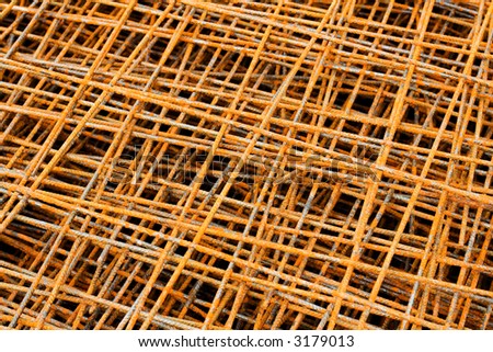 Rusty iron net for ferro-concrete