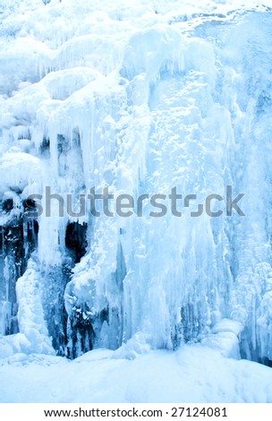 Frozen Waterfall from Altay Region, Western Siberia