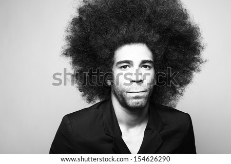 Funky party afro man