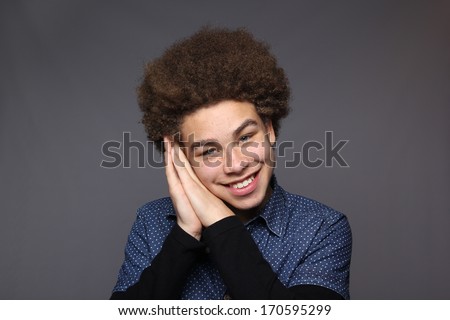 Young happy afro male