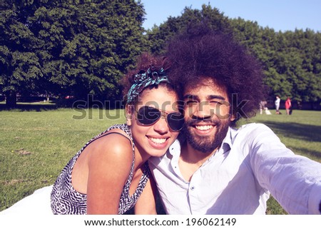 Beautiful people in the park