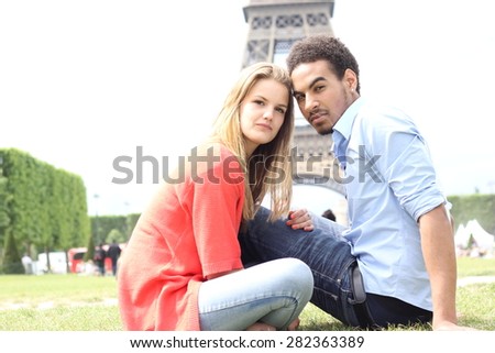 Beautiful love couple in Paris