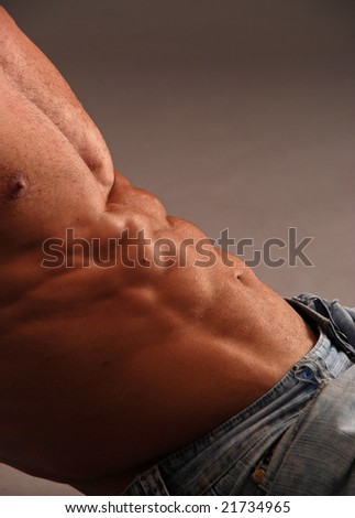 Male model abs