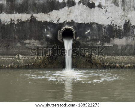 Waste pipe or drainage polluting environment