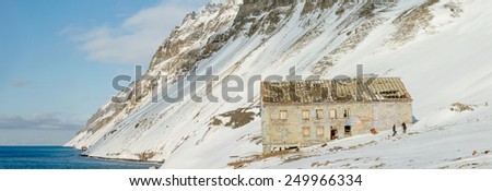 Abandoned Russian mining village near Longyearbyen
