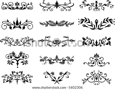 stock vector design ornaments floral framesborders vector 