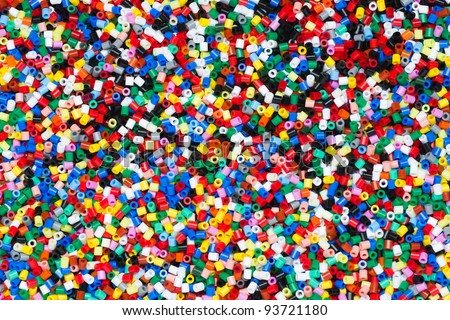 plastic granules or plastic beads for children to play with