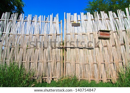 Bamboo fence at front yard