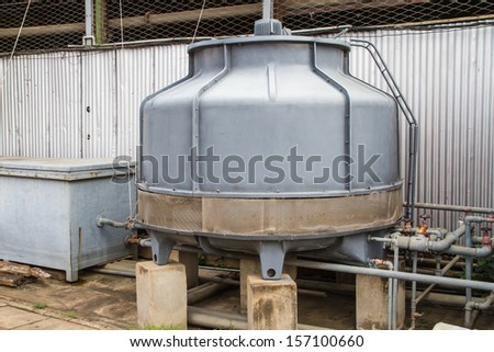 Small water cooling tower in factory