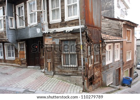 Old historical apartment house in Tarlabasi, Istanbul, Turkey