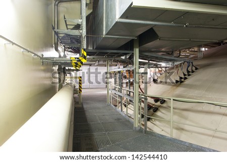 ZWENTENDORF, AUSTRIA - JUNE 1: Equipment and tubes inside the Zwentendorf Nuclear Power Plant on June 1, 2013. Construction of the plant began in 1972 as a boiling-water reactor rated at 692 megawatts