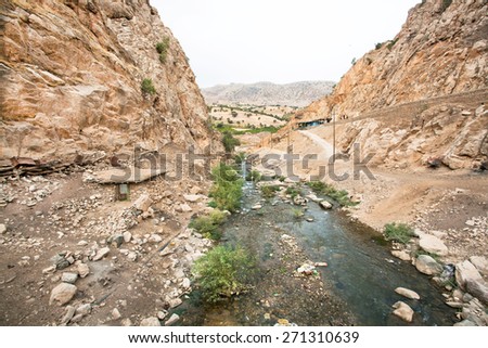 Mountain river in beautiful canyon Iran, Middle East