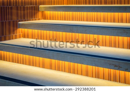Stairs lit from beneath