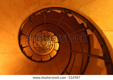 Spiral Stair inside the Arc De Triomphe in Paris
