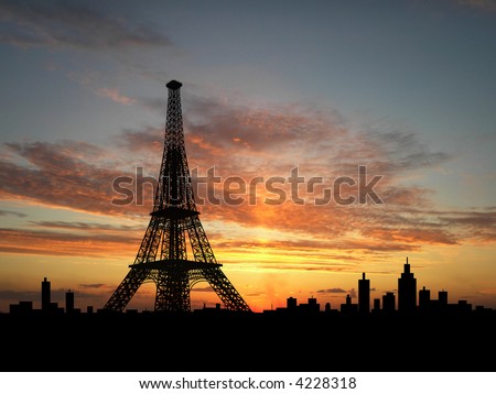Picture Eiffel Tower Sunset on Eiffel Tower Eiffel Tower Sepia Toned Paris Find Similar Images