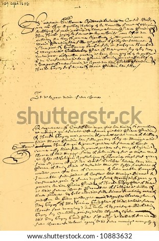 Marriage Contract dated 1656. Page 1 of 2.