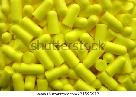 Soft foam ear inserts used for noise protection