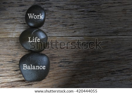 Low light of Work-Life Balance concept.