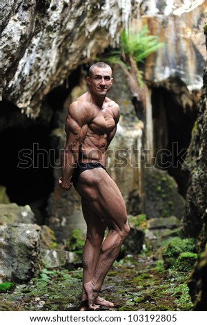 Strong man torso - Full length portrait
