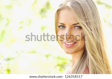 Beautiful woman face - closeup