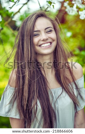 Pretty woman smiling