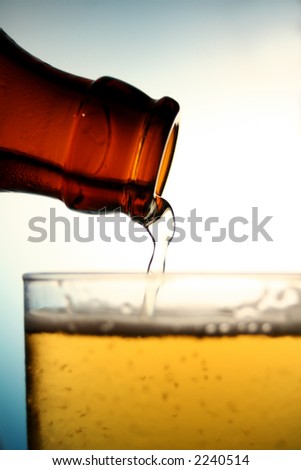fill up the glass with cold beer