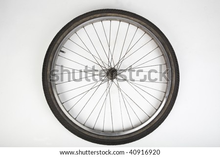 bicycle  tire on white
