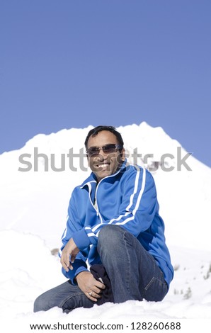 The Happy Man in front Of mt Hood Summit