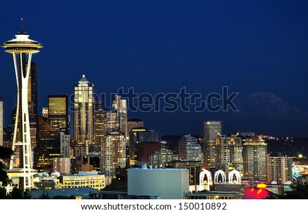 Beautiful seattle view from kerry park