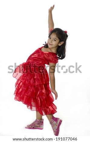Cute Girl showing a dance steps