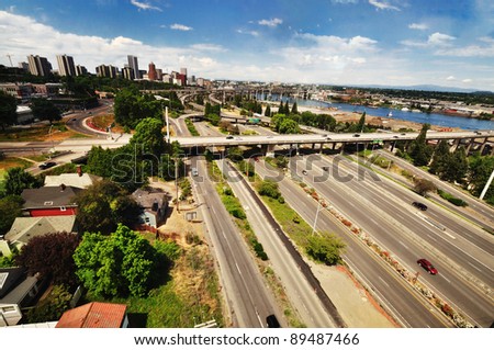 The Arial view of Portland City