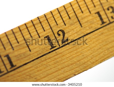 wooden ruler inches