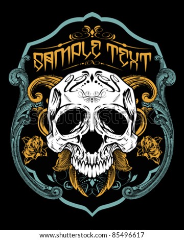 Logo Designshirt on Illustration   Skull T Shirt Design Logos   85496617   Shutterstock