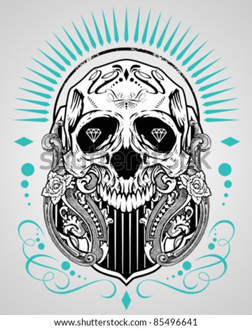 Logo Designshirt on Illustration   Skull T Shirt Design Logos   85496641   Shutterstock