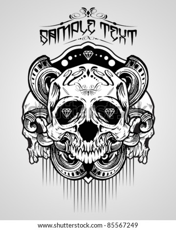 Logo Designshirt on Stock Vector   Vector Illustration   Skull T Shirt Design Logos